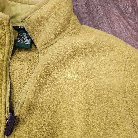 L.l.bean Youth Size XL 18 age zip up Jacket Fleece green - Picture 12 of 12